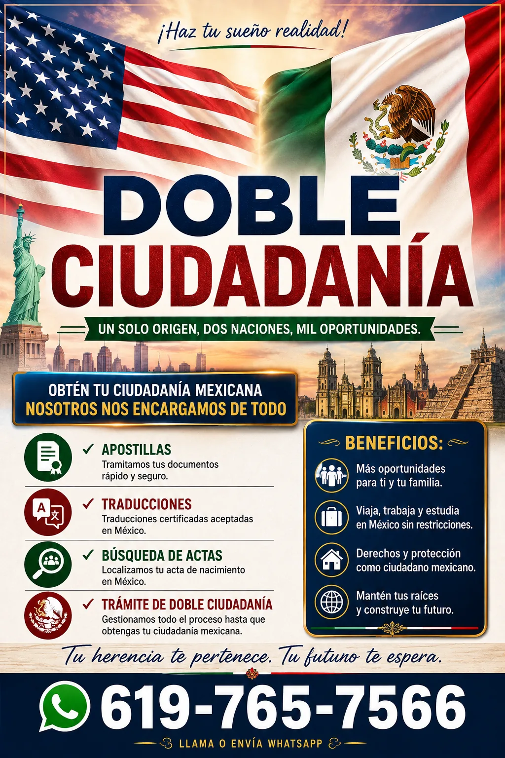 Dual citizenship services for U.S. and Mexico